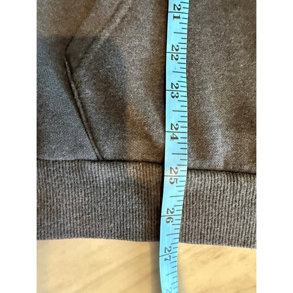 Puma Mens Essentials Big Logo Hoodie Charcoal Gray Fleece Sweatshirt Large - Picture 4 of 7
